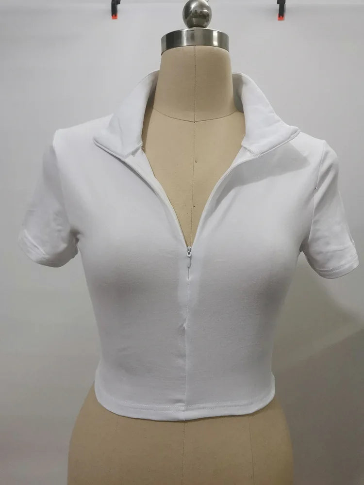 Summer T-shirt Woman Crop Top Sexys Short Sleeve Y2k Aesthetic Clothes Streetwear Fashion Black White Women Short Tshirts 2024.