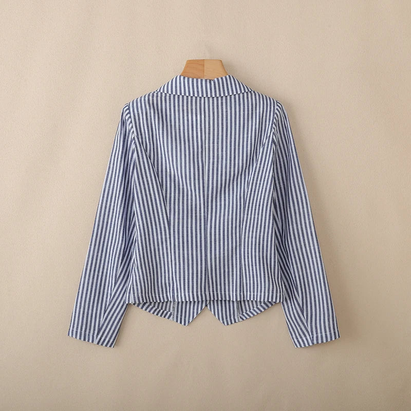 Stylish Autumn Long Sleeve Stripe Shirt 2025 ZANZEA Office Lady Blouses Women Shirts Elegant Lapel Neck OL Work Tops Mujer Femme.