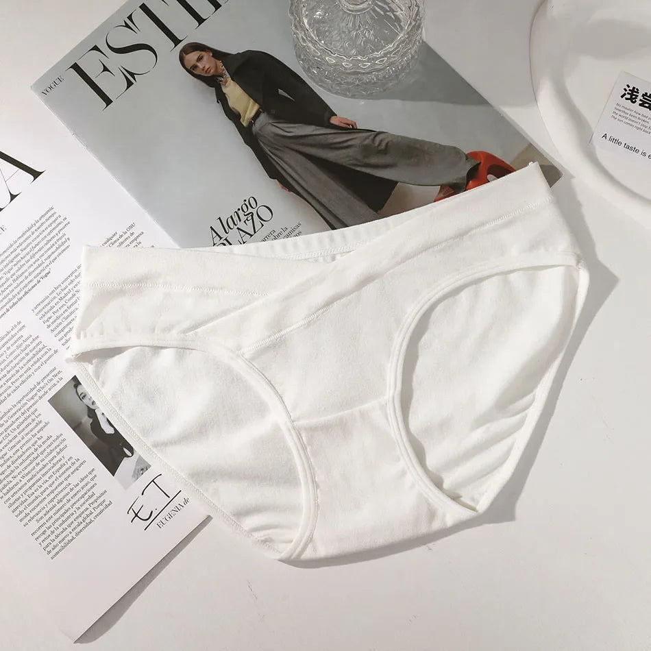 Soft Breathable and Stylish Maternity Underwear Low Waist Cotton Panties Designed for Pregnant Women Comfort Maternity Clothings.