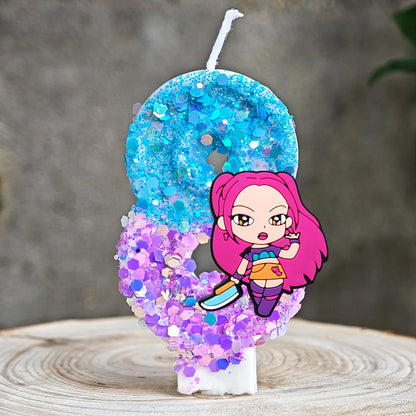 Heißer Kpop Dämon Jäger Thema Kerze 3D Nummer 0-9 Kinder Geburtstag Kuchen Dekoration Baby Dusche Anime Party liefert Geschenke