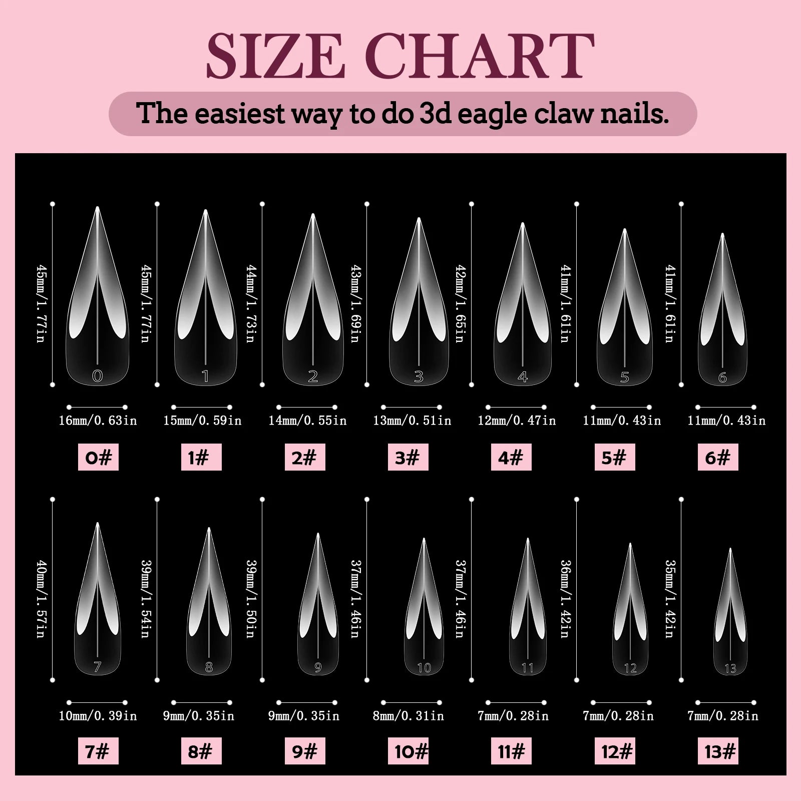 New Eagle Claw Nail-Forms 140pcs Crystal Extension Tips For Quick Gel Nails Paperless Nail Art Kit With Claw Shaped Design Salon.