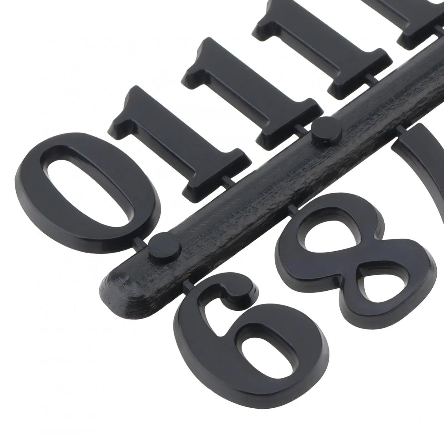 6er-Set Wanduhr mit arabischen Zahlen, Platte für DIY-Dekoration, Kunststoff, schwarz, römisch, arabisch, Quarzuhr, Zahlen, Ersatz-Reparaturteile