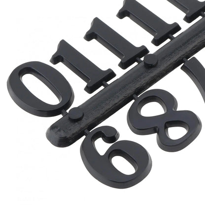 6er-Set Wanduhr mit arabischen Zahlen, Platte für DIY-Dekoration, Kunststoff, schwarz, römisch, arabisch, Quarzuhr, Zahlen, Ersatz-Reparaturteile