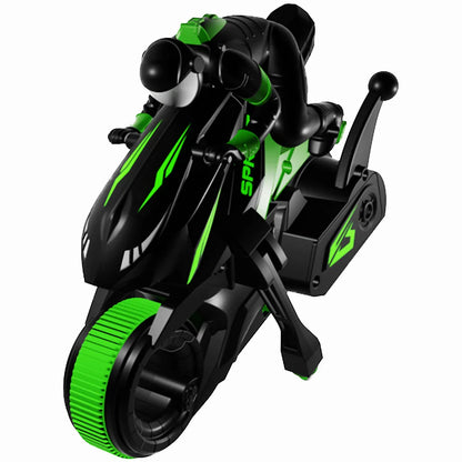 New Stunt Motorcycle 360 ° Rotation Remote Control Car High-Speed Drift Rc Racing Boy Toy Car Model Christmas Halloween Gift.