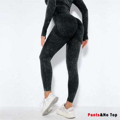 Seamless Yoga Set Gym Clothes Women's Sportswear Yoga Suits Women Fitness Set Tracksuits Sports Outfits Long Sleeve Gym Leggings