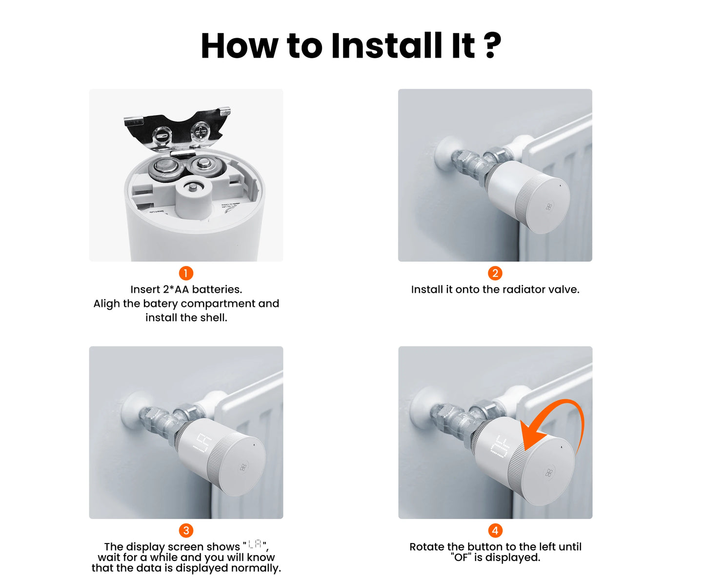 GIRIER Tuya Smart Radiator Thermostat, ZigBee Thermostatic Radiator Valve, Mini TRV for Heating, Works with Alexa Google Home