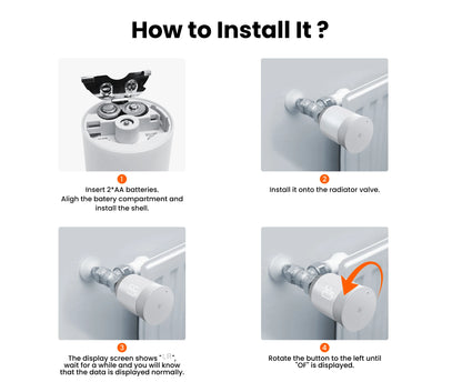 GIRIER Tuya Smart Radiator Thermostat, ZigBee Thermostatic Radiator Valve, Mini TRV for Heating, Works with Alexa Google Home