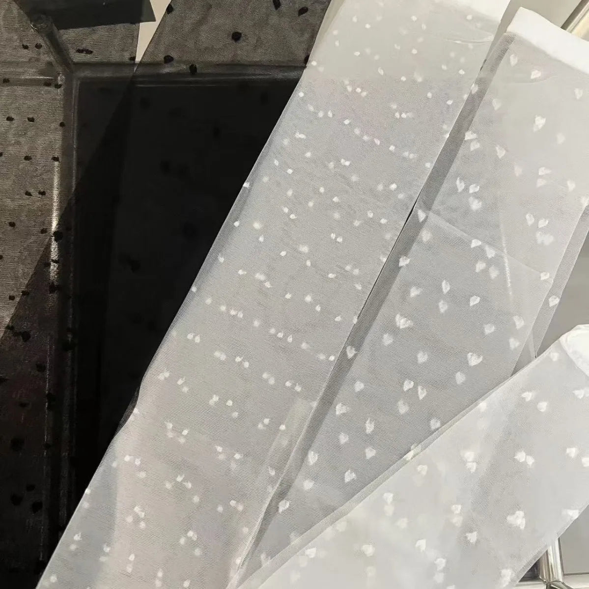 Love Polka Dot Sexy Lace Stockings Women's Japanese Style Jk Ultra-thin Core-spun Knee Socks.