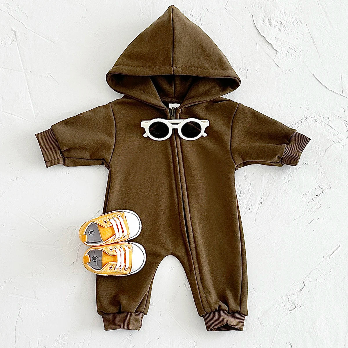 Baby Body suits einteilige Kapuze Reiß verschluss Overall dicke Neugeborene Baby kleidung Baby Boy bequeme warme Mädchen Baby kleidung Stram pler.