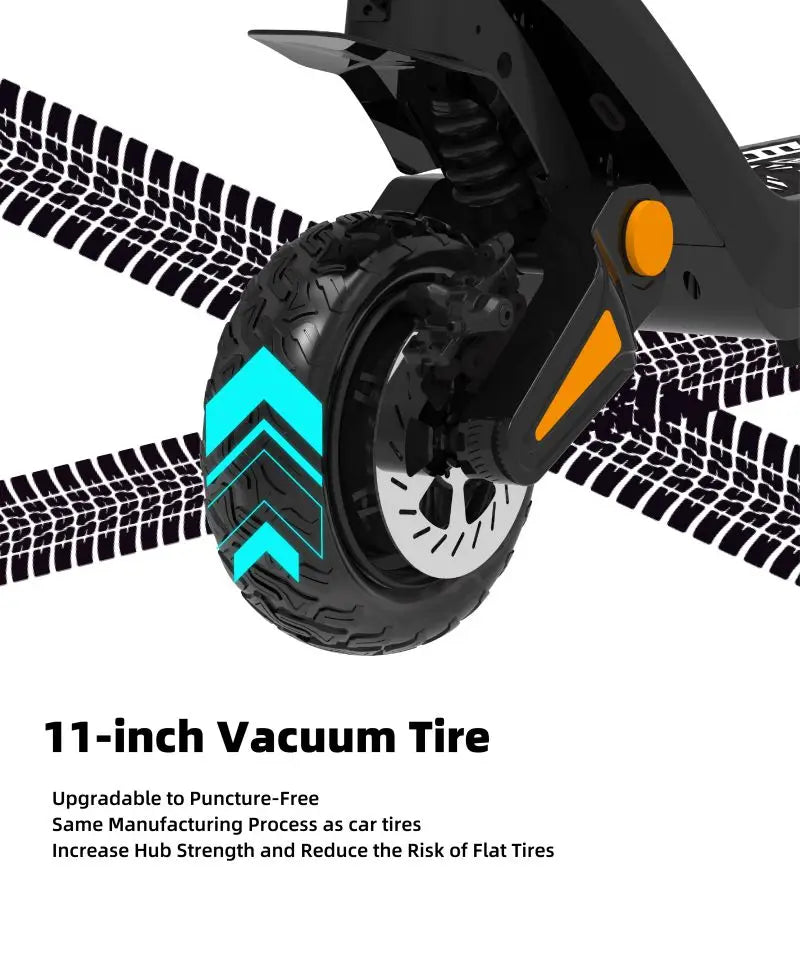 DriveTron DT06 E-Scooter 1900W Peak Power 60V18.2AH Battery 11*11‘’ Fat Tire Adult Electric Scooter.