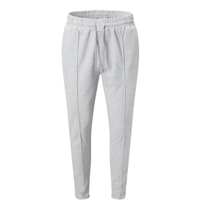 Spring and autumn new Waffle men's casual slim-fit hooded long-sleeved cardigan matching color fashion high quality tracksuit pa.