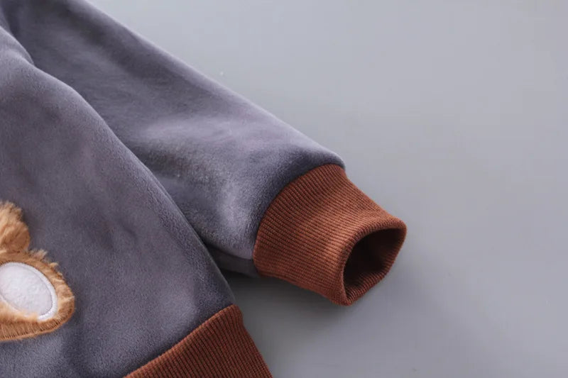 3PCS Winter Autumn Toddler Baby Boys Girls Clothes Baby Sweaters Coat +Pants +Hooded Vest Outfit Set Infant Warm Clothing Suits.