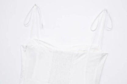 TFMLN Elegantes, gestuftes langes Kleid für Damen, 2024, Sommer, klassische Mode, solide Kleider mit seitlichem Reißverschluss, hohe Taille, A-Linie, Partykleid.