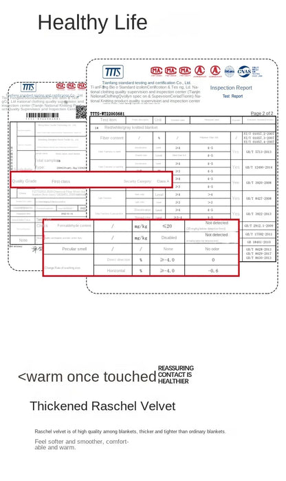New Raschel plush thickened warm  - et 1PC 150/180/200cm nap air-conditioned room the aircraft  machine washable.