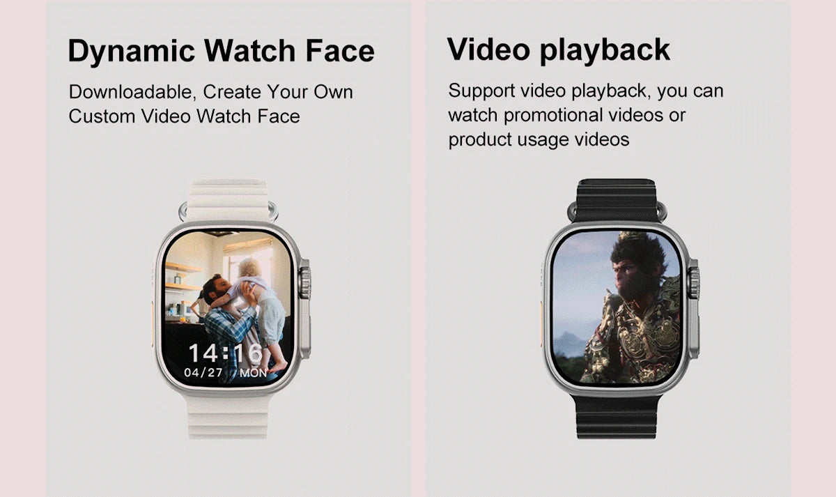 DT Ultra 3 Smartwatch Amoled Screen 4GB MP3 MP4 Player Bluetooth Network Sharing APP Store ChatGPT Smart AI Watch Men Sportwatch.