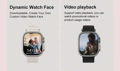 DT Ultra 3 Smartwatch Amoled Screen 4GB MP3 MP4 Player Bluetooth Network Sharing APP Store ChatGPT Smart AI Watch Men Sportwatch.