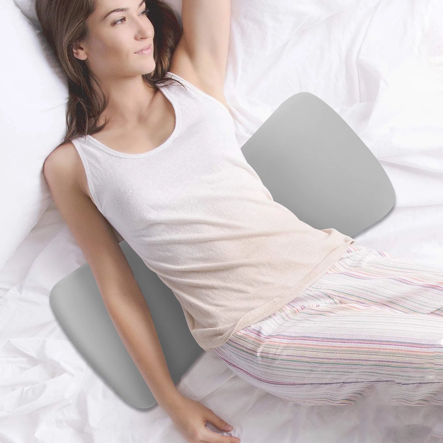 Lumbar Support Pillow for Sleeping Memory Foam Back Lumbar Pillow For Sleeping In Bed Waist Support Lower Back Pain Relief.