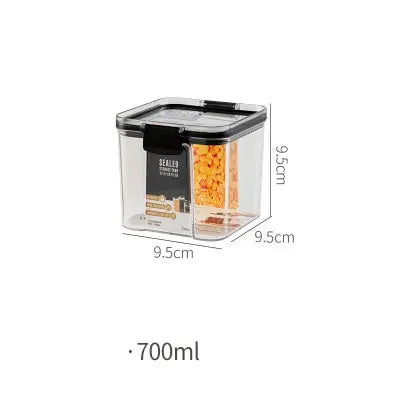 Transparent Food Storage Containers Kitchen Storage Airtight Cans Plastic Storage Boxes Stackable Food Storage Boxes.