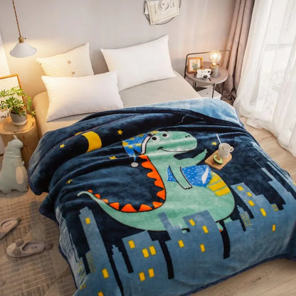 Ultra Soft Cozy Flowers Rose Throw Blanket Microfiber Heavy Fluffy Fleece Blanket for Home Bed Dormitory