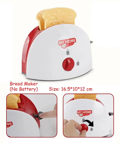 Kitchen Appliances Toys Toy Kitchen Set for Kids Play Kitchen Doll House Accessories Blender Coffee Maker Machine Mixer Toaster.