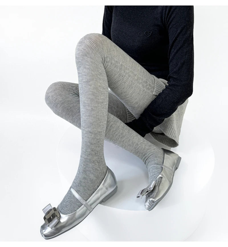 30% Wool Women Pantyhose Autumn Winter Comfortable Tights Girls Basic Bottom Leggings Long Stockings Black White Brown Grey