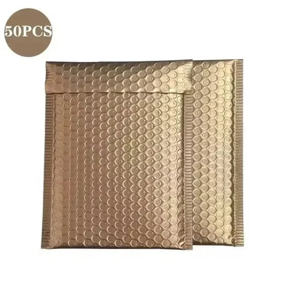 50Pcs Bubble Mailer Shipping Bag Multi Color Holographic Small Business Supplies Metal Bubble Mailer Bags Envelope Mailing