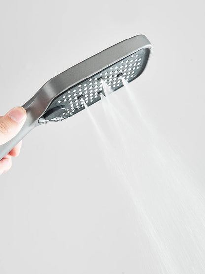 Intelligent Digital Display Luxury Shower Set Bathroom Wall Mounted Piano Key 4 Ways Water Outlet Rainlfall Shower Faucet System