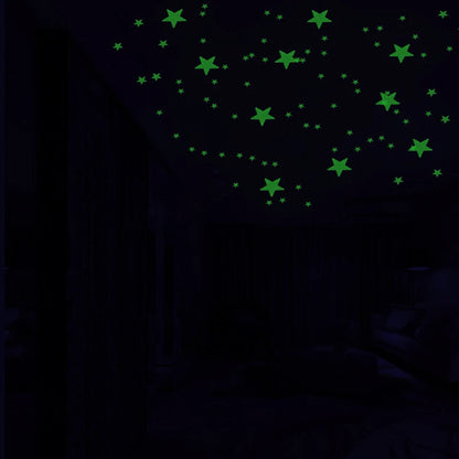 Glow Stickers Luminous In Darkness Fluorescent Star Wall Art 3D Home Decals For Kids Room Ceiling Switch Decoration.