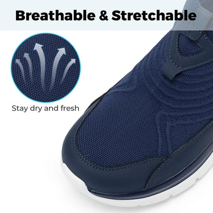 Fitville Wide Men'S Slip-On Running Shoes Lightweight Breathable Outdoor Casual Sports Walking Shoes Sneakers For Swollen Feet.