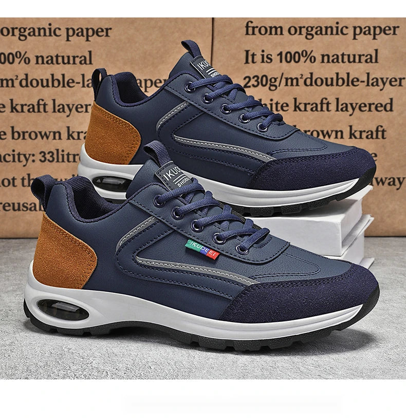 Men's Trendy Sports Shoes Lightweight Breathable Modern Non Slip Shoes Suede Detailing Outdoor Stylish Daily Wear Men Sneakers.
