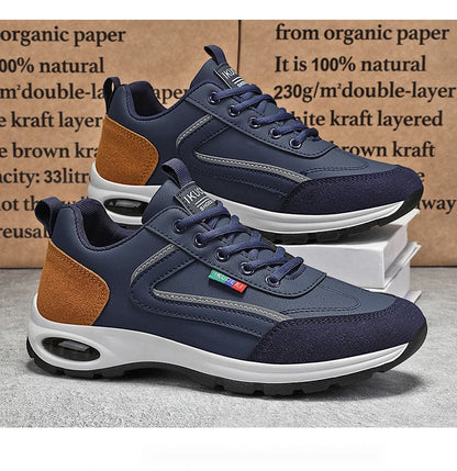 Men's Trendy Sports Shoes Lightweight Breathable Modern Non Slip Shoes Suede Detailing Outdoor Stylish Daily Wear Men Sneakers.