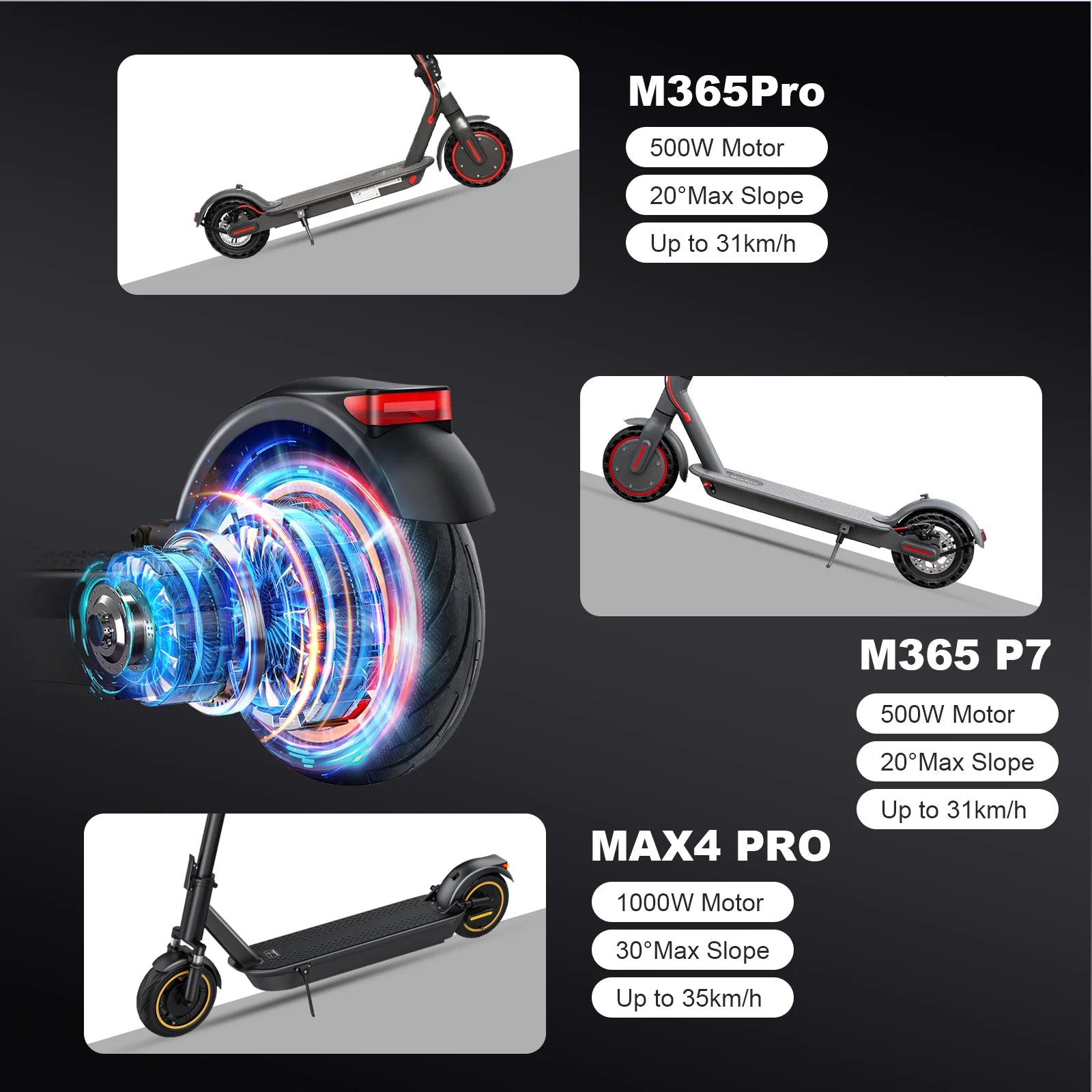 JUICEASE Adult Electric Scooter 31/35km/h 500W/1000W 35KM/50KM Long Range 8.5/10Inch Tyre 10.5/14.5Ah Large Battery Kick Scooter.