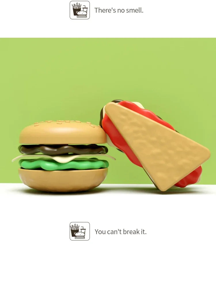 9 PCS Set Detachable Plastic Snack Hamburger Pretend Toy Kids Kitchen Play House Food Toy.