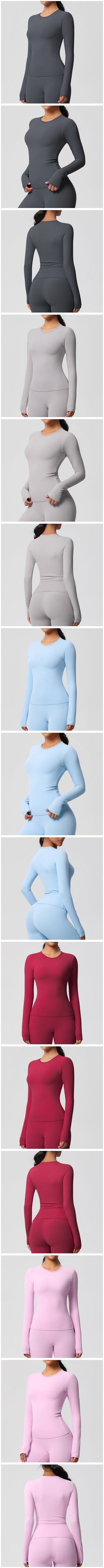 Yoga Suit Gym Sports Set Women Quick-Drying Fitness Set Female Tracksuit Running Workout Long Sleeve Sports Shirt Sportswear.