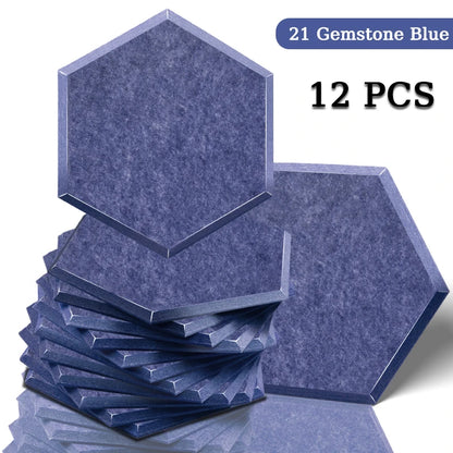 TOUO Acoustic Panel Sound Proof Decorative Wall Panels 12 PCS Acoustic Insulator High Density Noise Absorbing Isolator