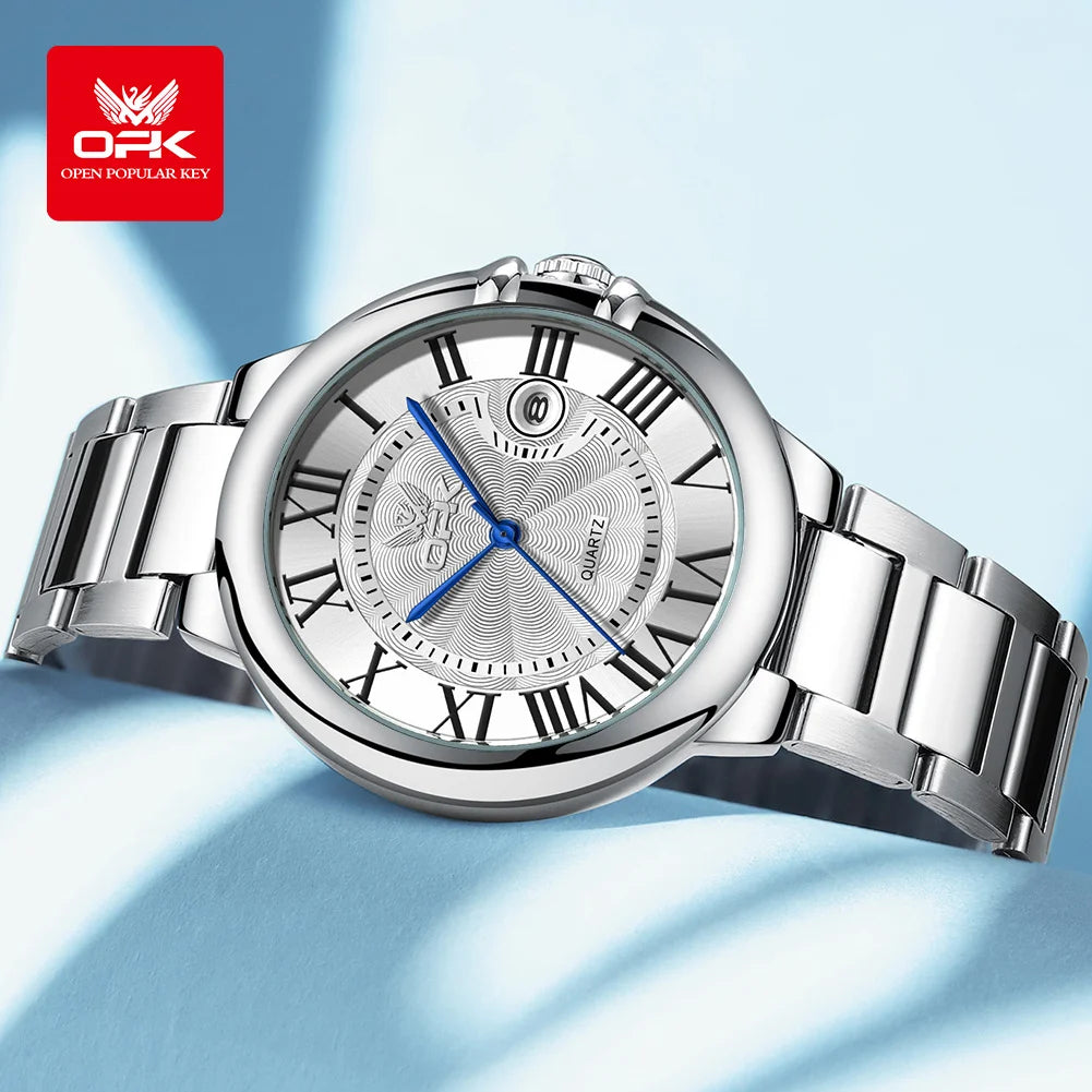 OPK 6039 Women Watch Roman Scale Stainless steel Waterproof Quartz Watch for Women.