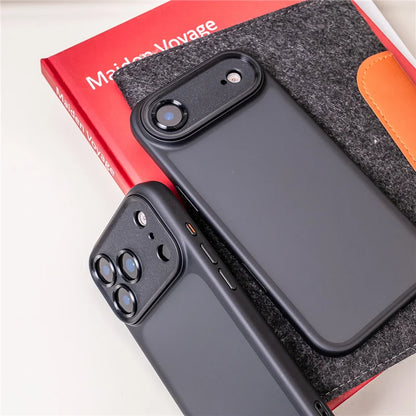 Active Touch Camera Button Matte Armor Case For iPhone 17 Air 16Pro 15 17Pro Max Translucent Hybrid Shockproof Hard Phone Cover.