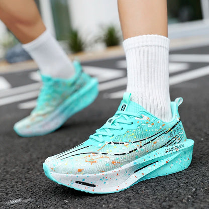 Supercritical E-TPU Marathon Running Shoes Men Women High-quality Road Jogging Shoes Light Comfy Sneakers Mesh Training Shoes