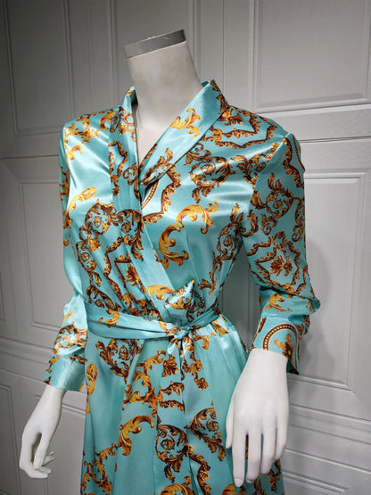 Frühling Muslimische Frauen Kleid Seide Marokkanischen Kaftan Langarm Türkei Dubai Spitze-up Abaya Islamische Kleidung Vestido Indien Kleider 2022