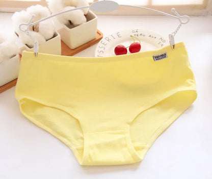 7Pcs Panties for Women Cotton Underwear Plus Size Sexy Briefs Girls Breathable Soft Lingerie Female Cute Solid Color Underpants.