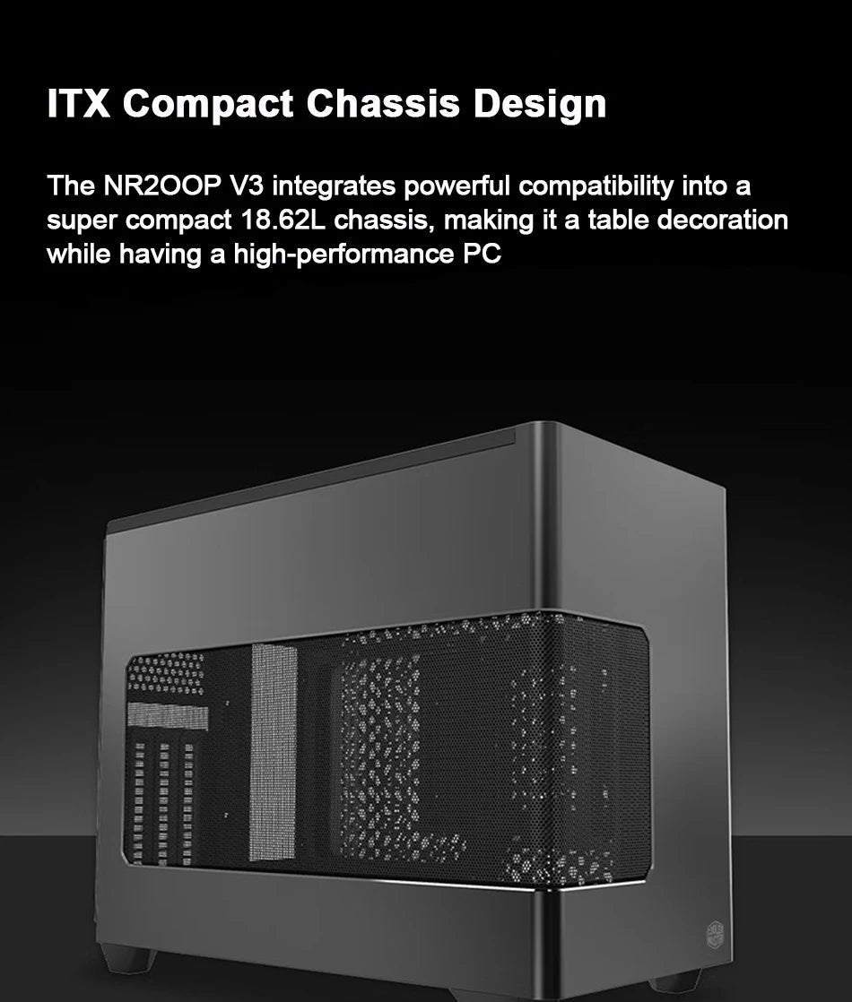 Cooler Master Magic Cube NR200P V3 Computer Case Small Chassis Supports Aluminum Alloy ITX Portable Desktop Host Case.
