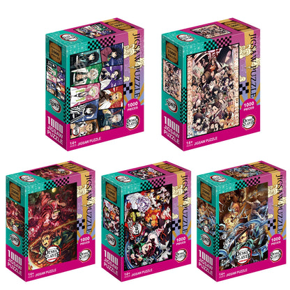 Demon Slayer Jigsaw Puzzle Anime Educational Toy 1000pcs Puzzles Exquisite for Kids Boy Adult Gift Leisure Game Home Decoration.