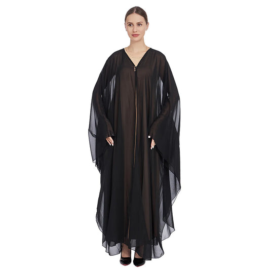 Ramadan Muslim Sets for Women Chiffon Kimono Jalabiya Long Dress Dubai Abaya Turkey Kaftan Eid Kebaya Caftan Marocain Femme Robe.