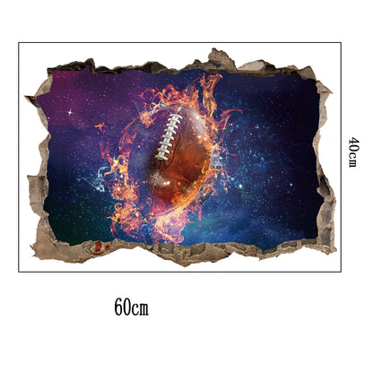Creative Football PVC Wall Sticker Soccer Personalized Name Wall Decals For Kids Boys Room Mural Bedroom Decor Poster Art