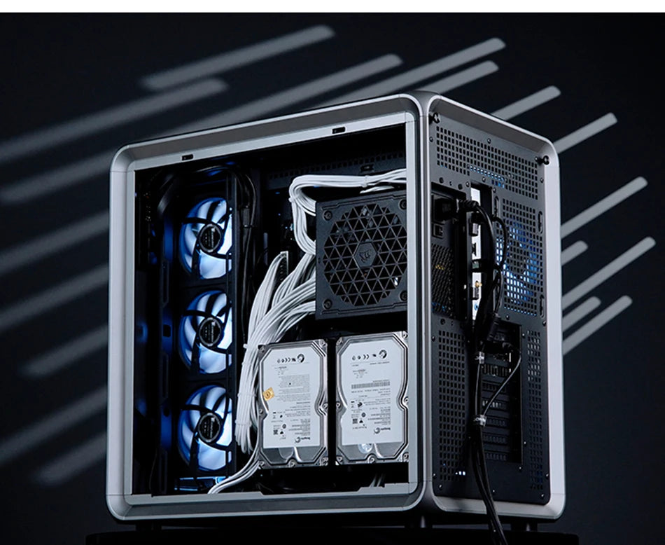 JONSBO BO400 ATX Desktop Case Aluminum Side View Sea View Room Chassis Supports 360 Water-cooled 10 Fan Positions