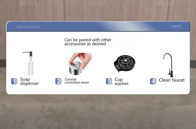 Stainless Steel Kitchen Sink Gray Household Large Single Slot Wash Vegetables and Dish Basin Multifunctional Dish Basin Sink