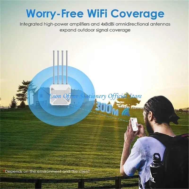G8DC Outdoor Wifi6 Accessing Point AX1800 WIFI6 Router with Long Distanced and Easy Installation Waterproof 1800M Fast.