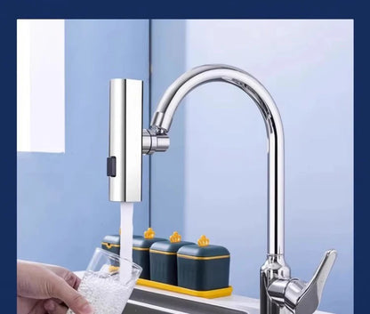 3-speed Waterfall Water Outlet Multi-function Faucet Extender Universal Rotating Nozzle Splash-proof Kitchen Artifact