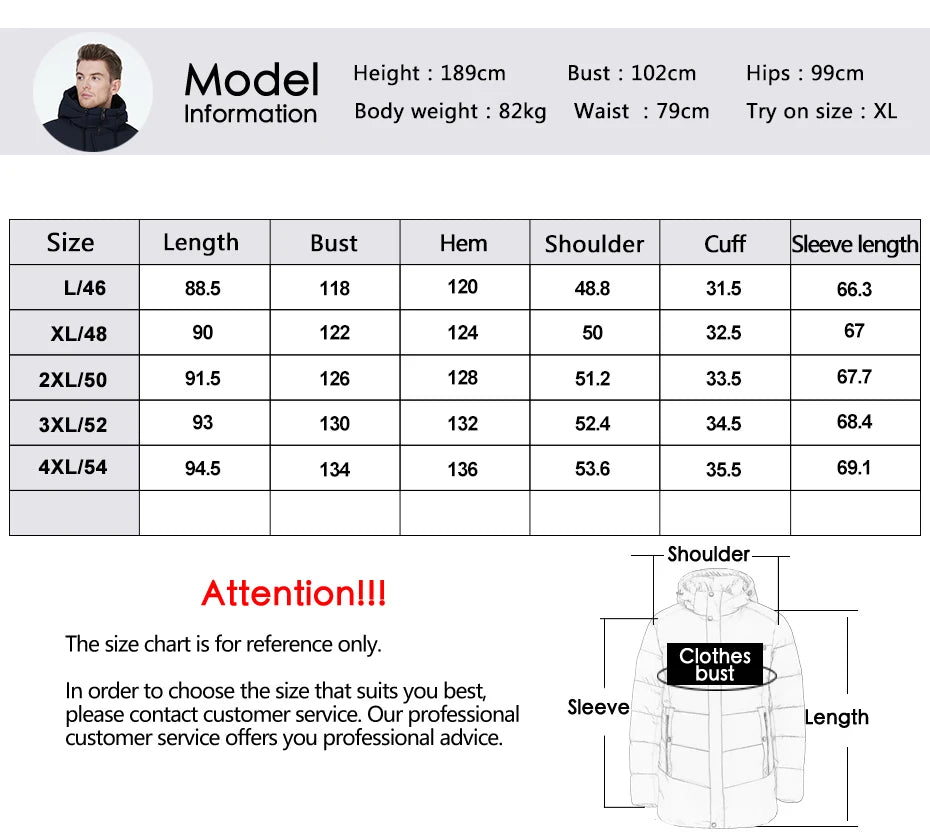 ICEbear 2023 winter jackets for men casual cotton coat mid-length Puffer parkas MWD3061D.