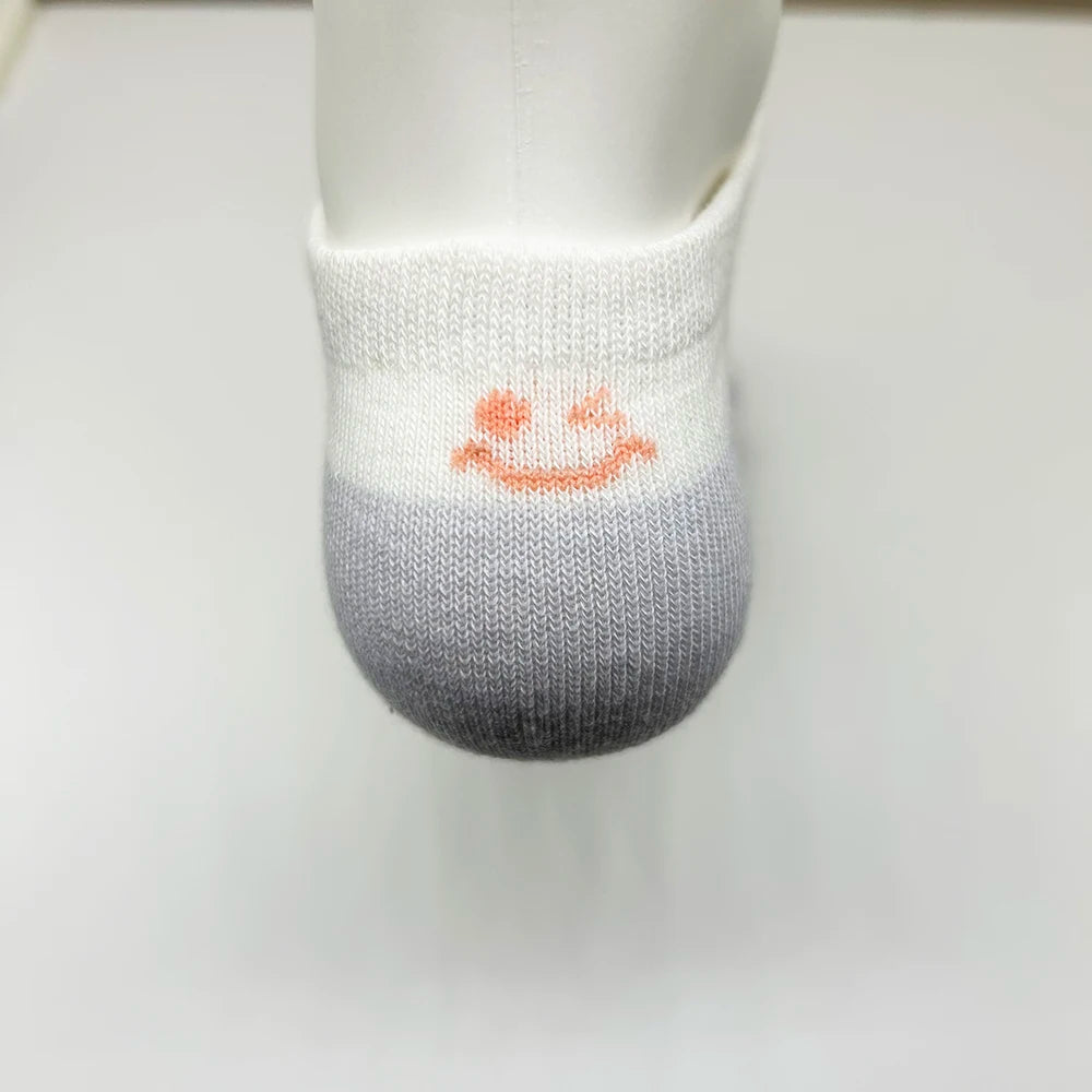 4 Pairs Cotton Women's Boat Socks No Show Socks Set for Lady White Invisible Cotton Socks Pack Pink Black Breathable Summer